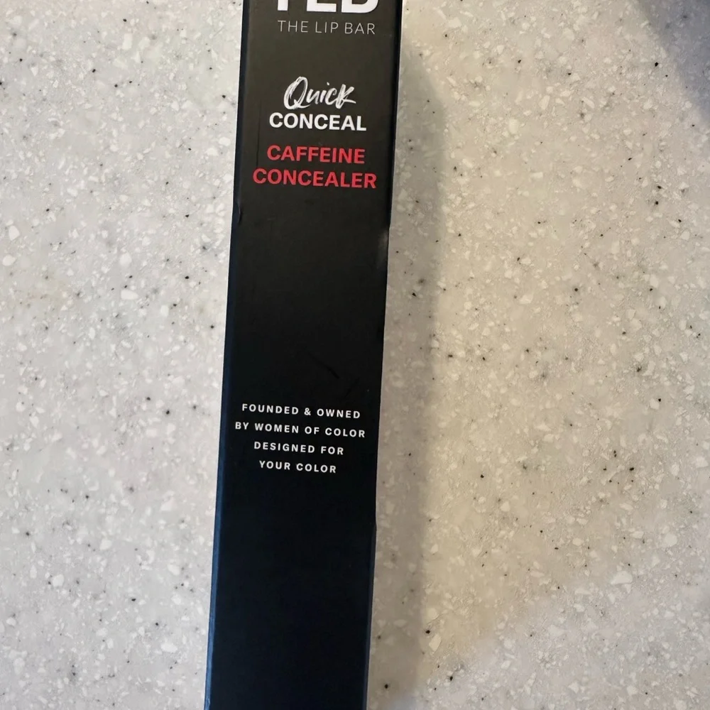The Lip Bar TLP Quick Conceal Caffeine Cinnamon. Face Just Tint Honey Dip Vegan